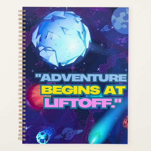 Avontuur begint bij de lancering geïsoleerde tumbl planner (Voorkant)
