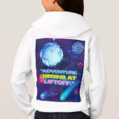 Avontuur begint bij liftoff geïsoleerde tuimelaar (Achterkant)