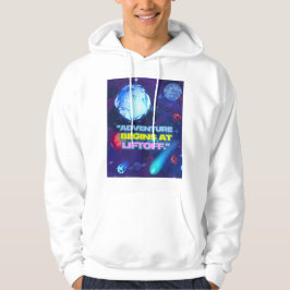 Avontuur begint bij liftoff geïsoleerde tuimelaar hoodie