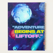 Avontuur begint bij liftoff geïsoleerde tuimelaar planner (Achterkant)