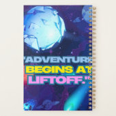 Avontuur begint bij liftoff geïsoleerde tuimelaar planner (Achterkant)