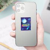 Avontuur begint bij liftoff geïsoleerde tuimelaar sticker (Telefoon)