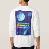 Avontuur begint bij liftoff geïsoleerde tuimelaar trui (Achterkant)