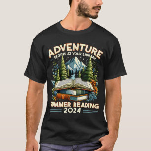 Avontuur begint bij uw bibliotheek Zomer Leesboek T-shirt