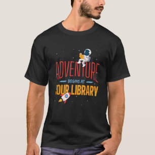 Avontuur begint bij uw bibliotheek Zomer lezen PR T-shirt
