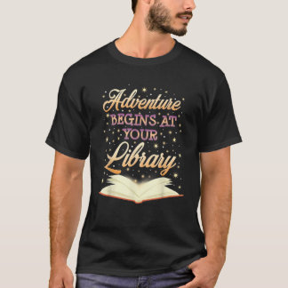 Avontuur begint bij uw bibliotheek Zomer lezen PR T-shirt