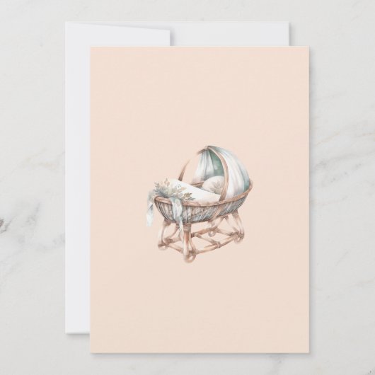 Avontuur begint Boho Baby shower Genderneutraal Kaart (Achterkant)