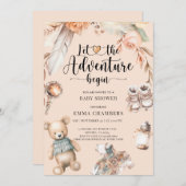 Avontuur begint Boho Baby shower Genderneutraal Kaart (Voorkant / Achterkant)