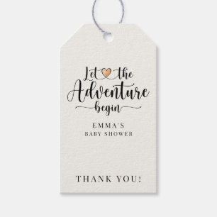 Avontuur begint Boho Floral Baby shower Dank u Cadeaulabel