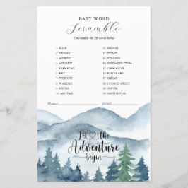 Avontuur Begint Bos Baby shower Spel