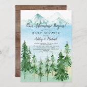 Avontuur begint Boy baby shower Kaart (Voorkant / Achterkant)