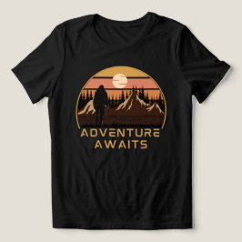 Avontuur Begint Camping Wandelen, avontuur wacht Tri-Blend Shirt