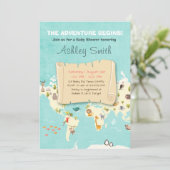 Avontuur begint douche nodigen Reizen De plaatsen Kaart (Staand voorkant)