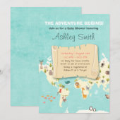 Avontuur begint douche nodigen Reizen De plaatsen Kaart (Voorkant / Achterkant)