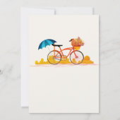 Avontuur Begint Fiets Bruid Bruidsjurk Bruiloftfee Kaart (Achterkant)