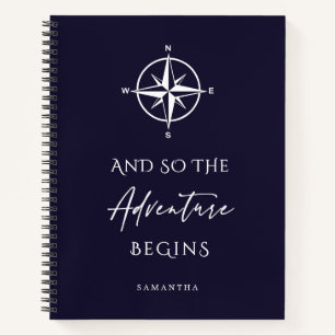 Avontuur begint gepersonaliseerde marinereis notitieboek