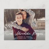 AVONTUUR BEGINT | Het briefkaart Datum opslaan (Voorkant)