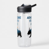 Avontuur begint hier Beer Silhouette Camping Waterfles (Links)