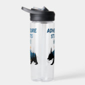 Avontuur begint hier Beer Silhouette Camping Waterfles (Rechts)