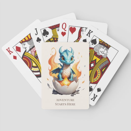 Avontuur begint hier Uitkomende Draak Pokerkaarten (Achterkant)