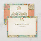 Avontuur begint invoegen Kaart Wereldkaart plaatse (Voorkant / Achterkant)