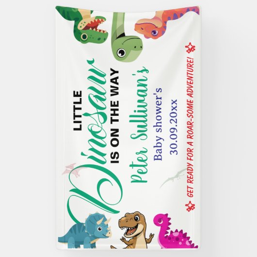 Avontuur begint met Baby Dino Spandoek (Verticaal)