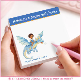 Avontuur begint met een boek Persoonlijk boek Liev Post-it® Notes
