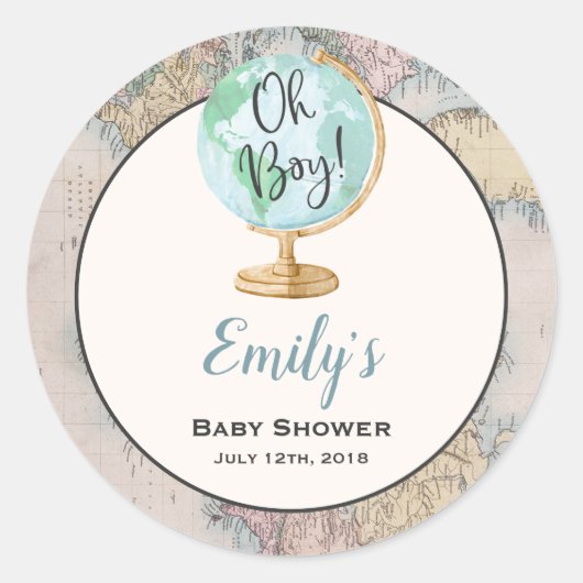 Avontuur begint met labelletteken plakken ronde sticker (Voorkant)