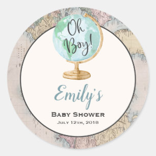 Avontuur begint met labelletteken plakken ronde sticker