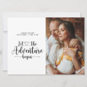 Avontuur begint nieuwe ouder en Baby foto geboorte Aankondiging (Voorkant)