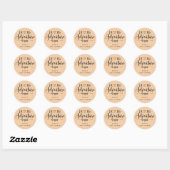 Avontuur begint Pink Heart Baby shower Ronde Sticker (Vel)