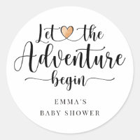 Avontuur begint Pink Heart Baby shower
