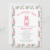 Avontuur begint Pink Lantern Floral Kaart (Voorkant)