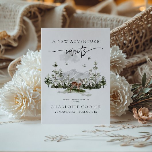 Avontuur Begint QR Code Rustieke Bachelorette Part Kaart