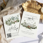 Avontuur Begint QR Code Rustieke Bachelorette Part Kaart