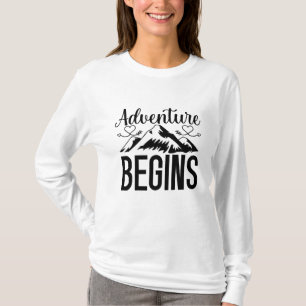 avontuur begint t-shirt