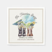 Avontuur Begint Wandelschoenen Koppels Douche Servet (Voorkant)