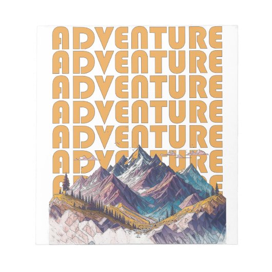 Avontuur bergontwerp notitieblok (Voorkant)