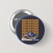 Avontuur bergontwerp. ronde button 5,7 cm (Voorkant /achterkant)