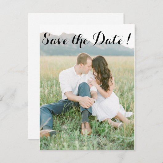 Avontuur Bewaar de datum Aankondigingskaart (Voorkant / Achterkant)