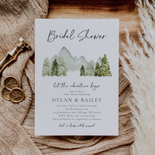 Avontuur bruids douche uitnodiging