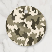 Avontuur Camouflage Groen & Donker Bruin Bedankjes Labels (Achterkant)
