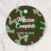 Avontuur Camouflage Groen & Donker Bruin Bedankjes Labels (Voorkant)