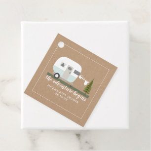 Avontuur  Camper Boy Baby shower Bedankjes Labels