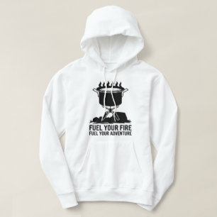 Avontuur Camping Koken Fire Grafisch Ontwerp Hoodie
