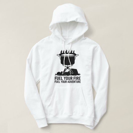 Avontuur Camping Koken Fire Grafisch Ontwerp Hoodie (Design voorkant)