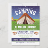 Avontuur Camping Smores Camp Out Verjaardag Kaart (Voorkant)