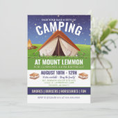 Avontuur Camping Smores Camp Out Verjaardag Kaart (Staand voorkant)