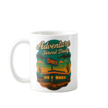 Avontuur Dagelijks Geserveerd Retro Diner Print