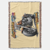 Avontuur Droomrit – Vintage Chopper Motorfiets Deken (Voorkant Verticaal)